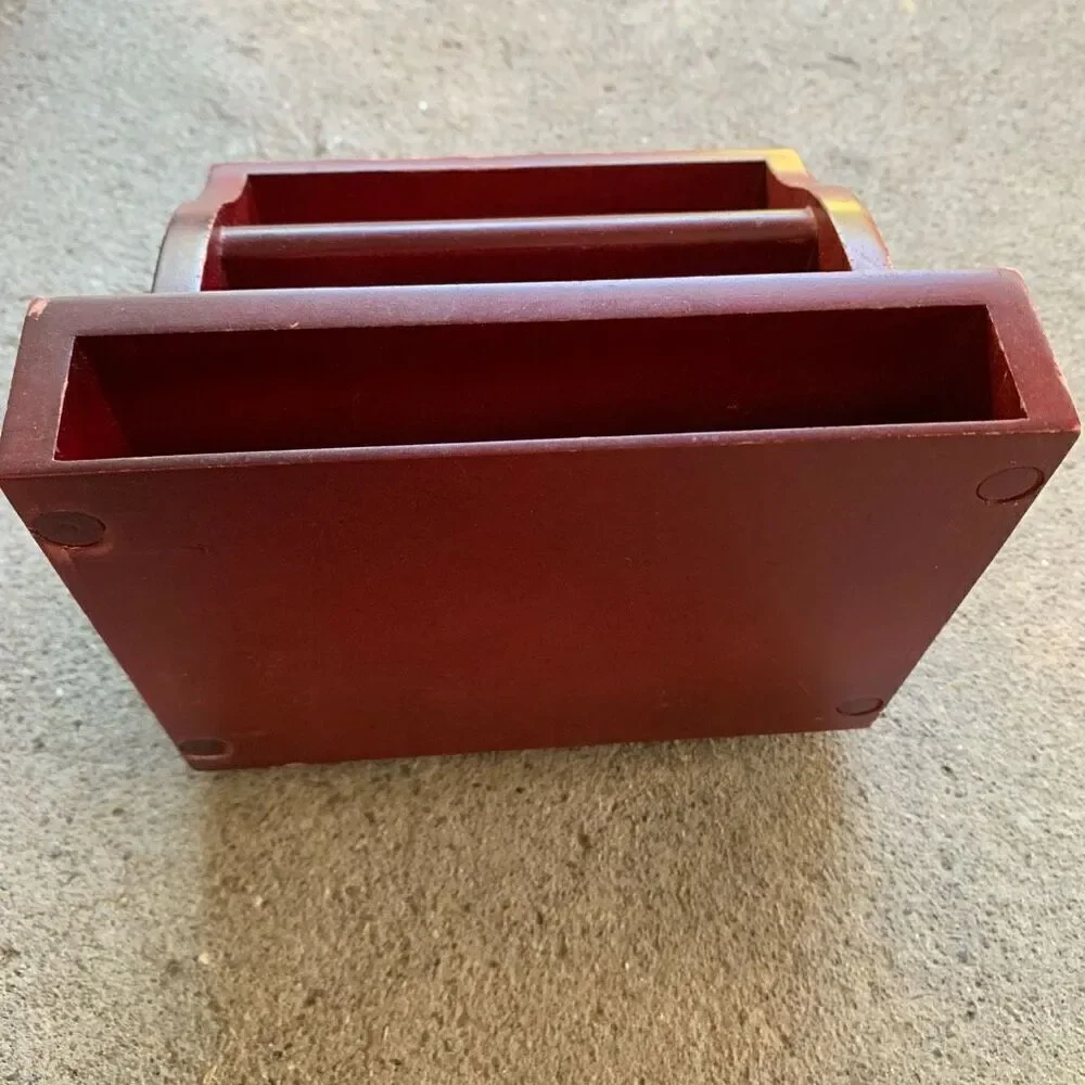 Wooden Swivel Slotted Letter Pencil Holder